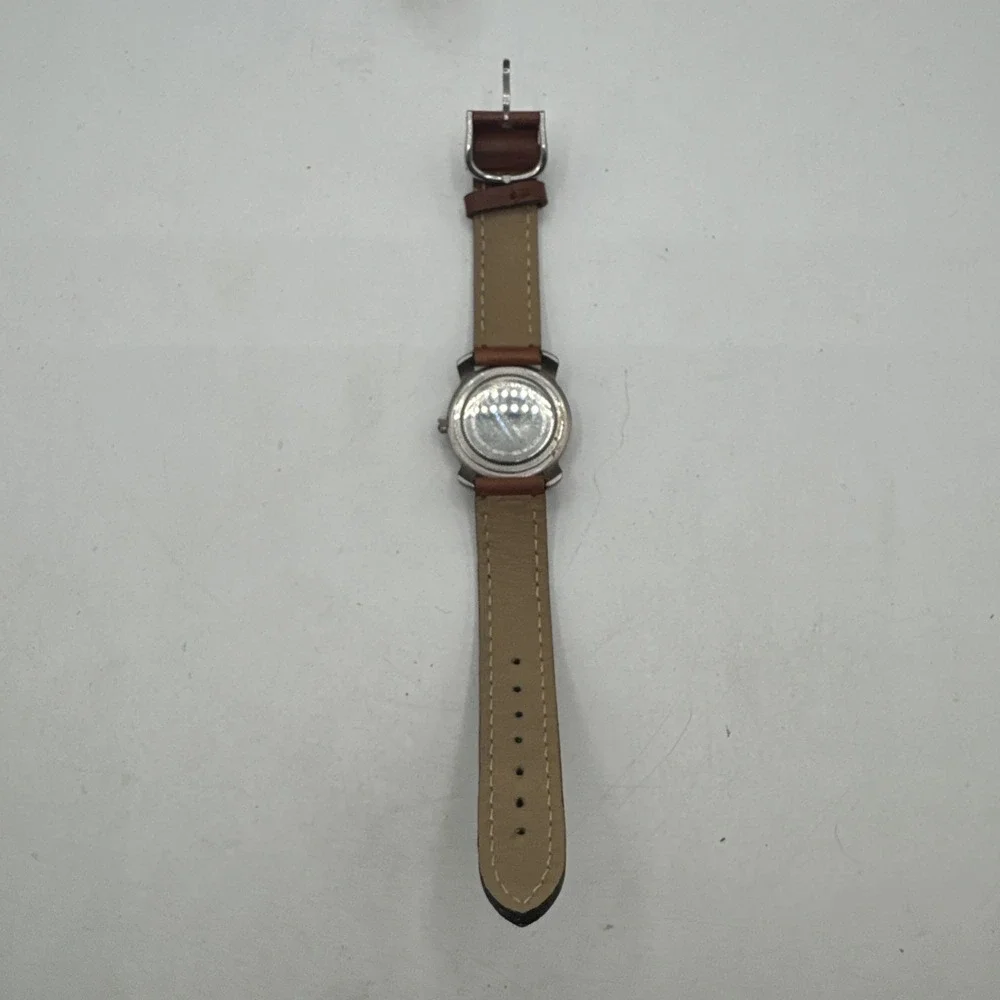 Victorinox Swiss Army Watch Black Dial Brown Leather Strap Water Resistant 166ft